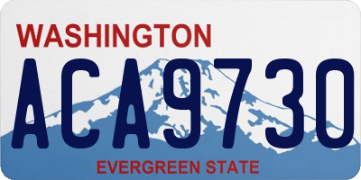 WA license plate ACA9730