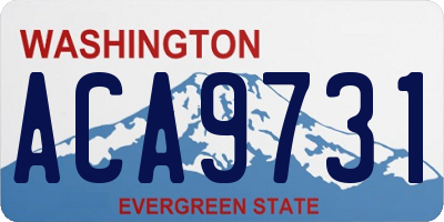 WA license plate ACA9731
