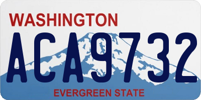 WA license plate ACA9732
