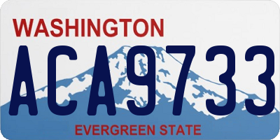 WA license plate ACA9733