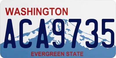 WA license plate ACA9735