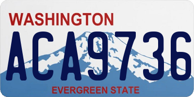 WA license plate ACA9736