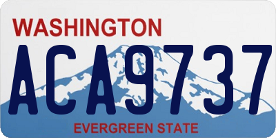 WA license plate ACA9737