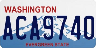 WA license plate ACA9740