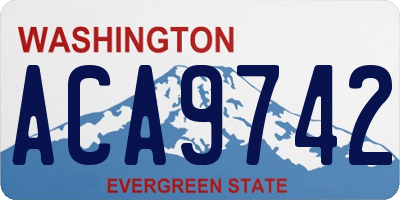 WA license plate ACA9742