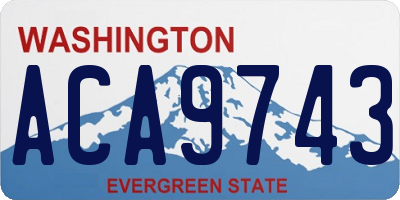 WA license plate ACA9743