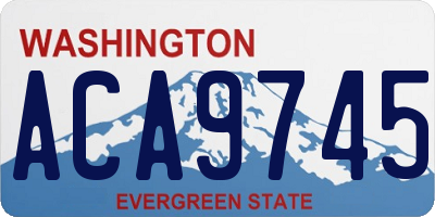 WA license plate ACA9745