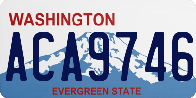 WA license plate ACA9746