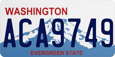 WA license plate ACA9749