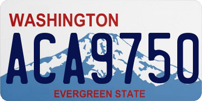 WA license plate ACA9750