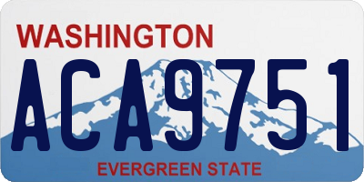 WA license plate ACA9751