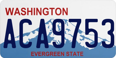 WA license plate ACA9753