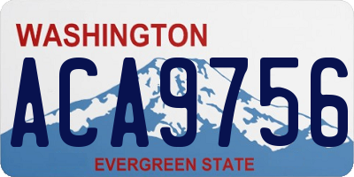 WA license plate ACA9756