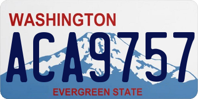 WA license plate ACA9757
