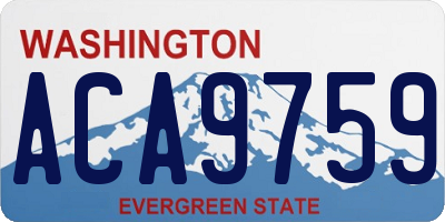 WA license plate ACA9759