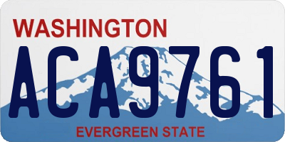 WA license plate ACA9761