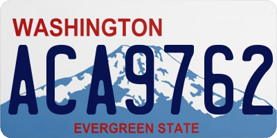 WA license plate ACA9762