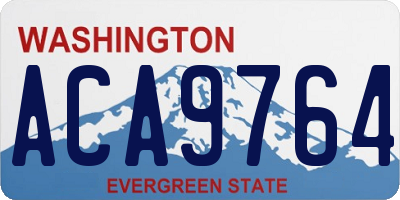 WA license plate ACA9764