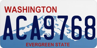 WA license plate ACA9768