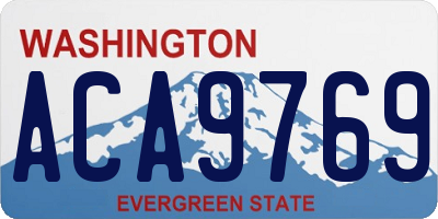 WA license plate ACA9769