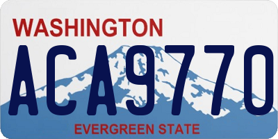 WA license plate ACA9770