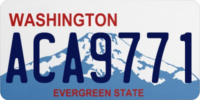 WA license plate ACA9771