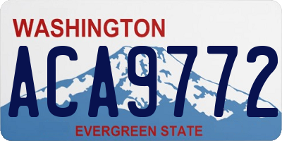 WA license plate ACA9772