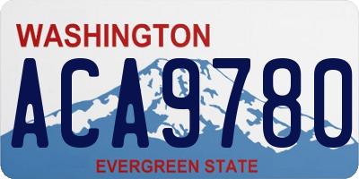 WA license plate ACA9780
