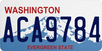 WA license plate ACA9784