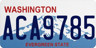 WA license plate ACA9785