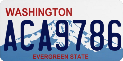 WA license plate ACA9786