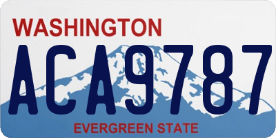 WA license plate ACA9787