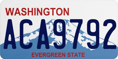 WA license plate ACA9792