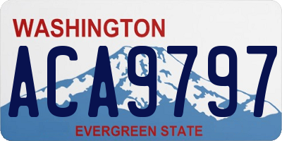WA license plate ACA9797