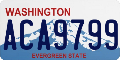 WA license plate ACA9799