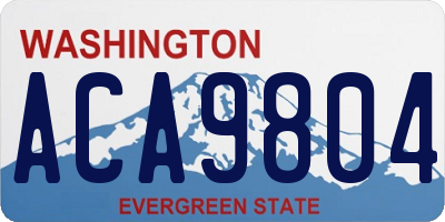 WA license plate ACA9804