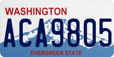 WA license plate ACA9805