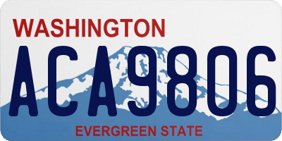 WA license plate ACA9806