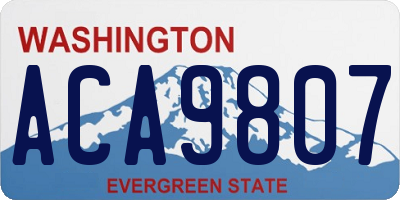WA license plate ACA9807