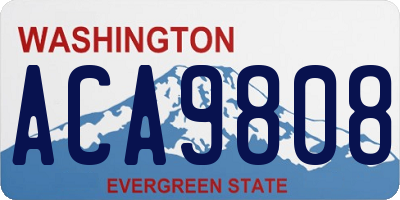 WA license plate ACA9808