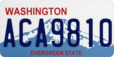 WA license plate ACA9810