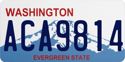 WA license plate ACA9814