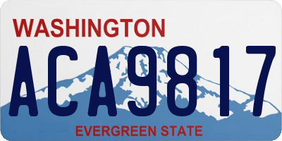 WA license plate ACA9817