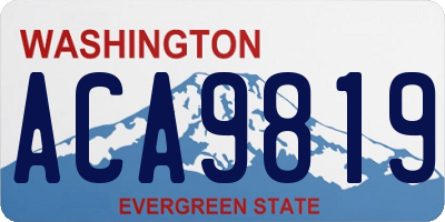 WA license plate ACA9819