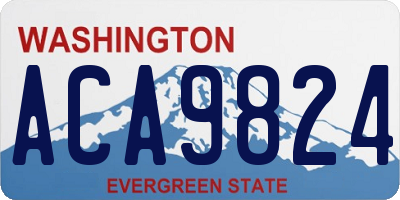 WA license plate ACA9824