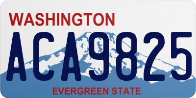 WA license plate ACA9825