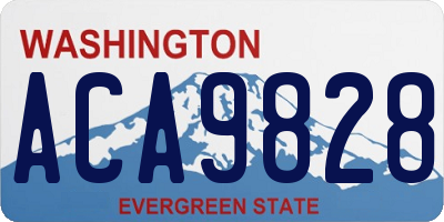 WA license plate ACA9828