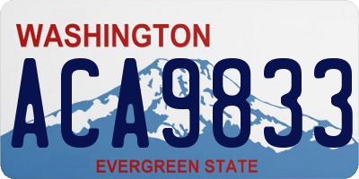 WA license plate ACA9833