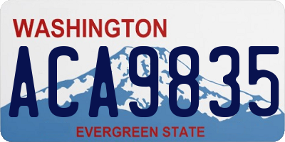 WA license plate ACA9835