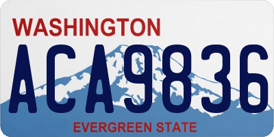 WA license plate ACA9836